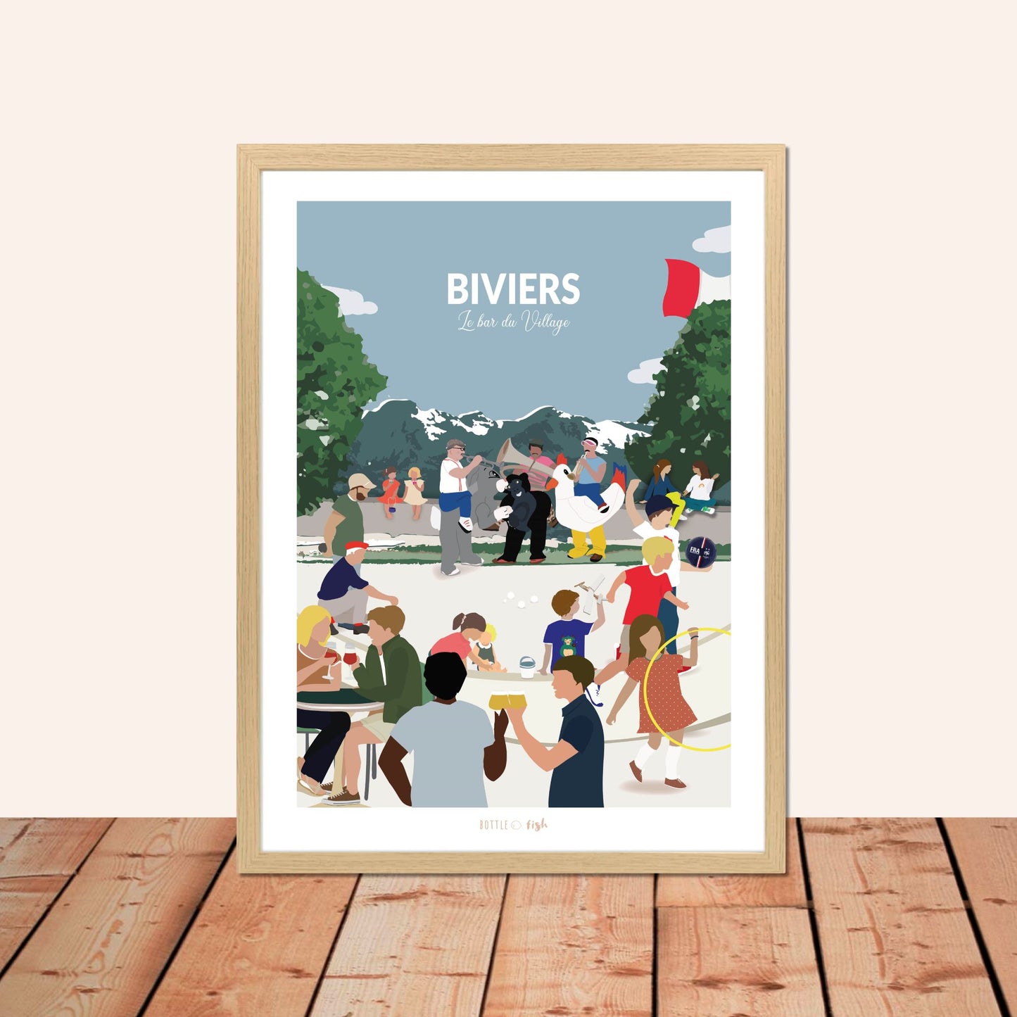 Affiche Biviers, Bar du Village