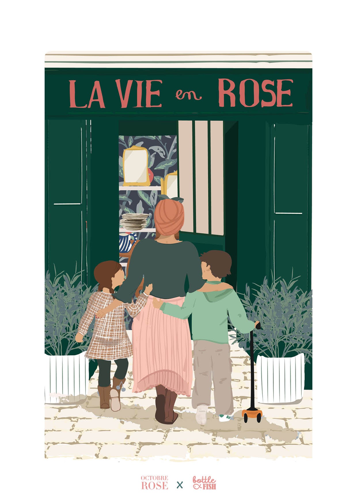 Carte Octobre Rose Enfants
