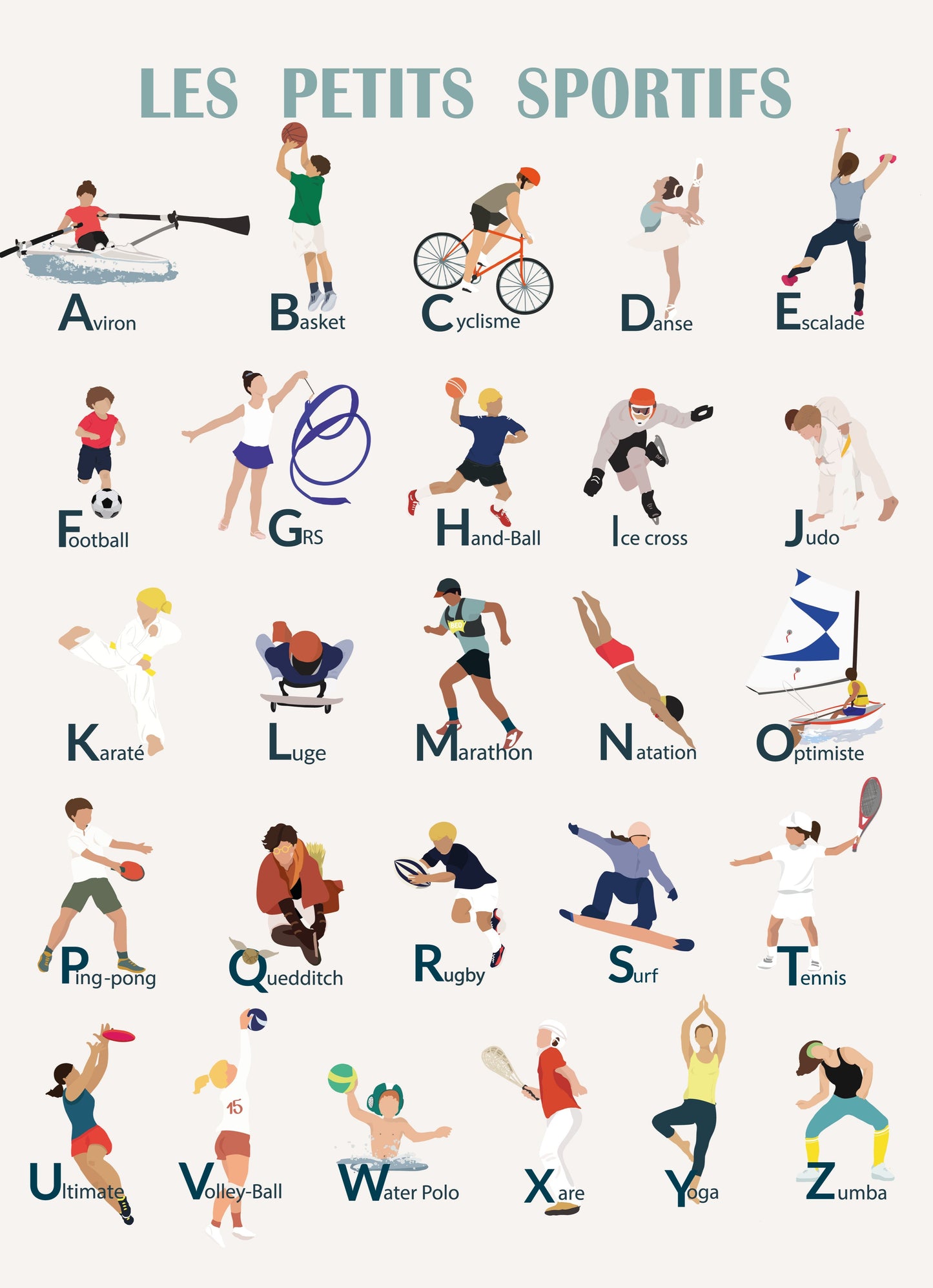 Abécédaire Les Petits Sportifs