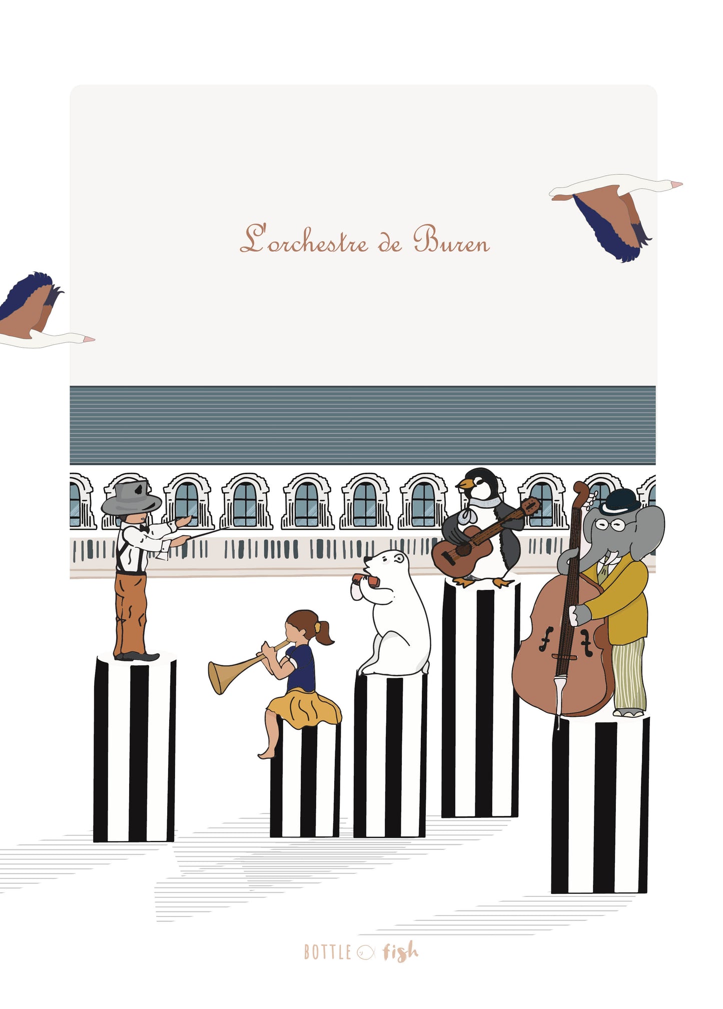 Affiche Les colonnes de Buren