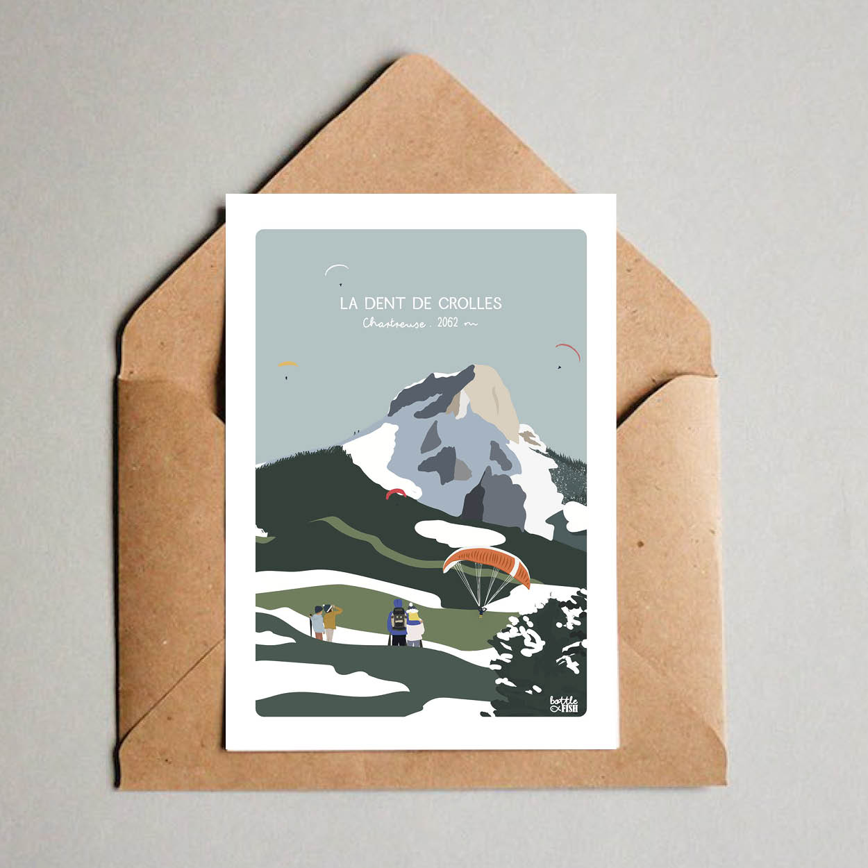 Carte Dent de Crolles en hiver