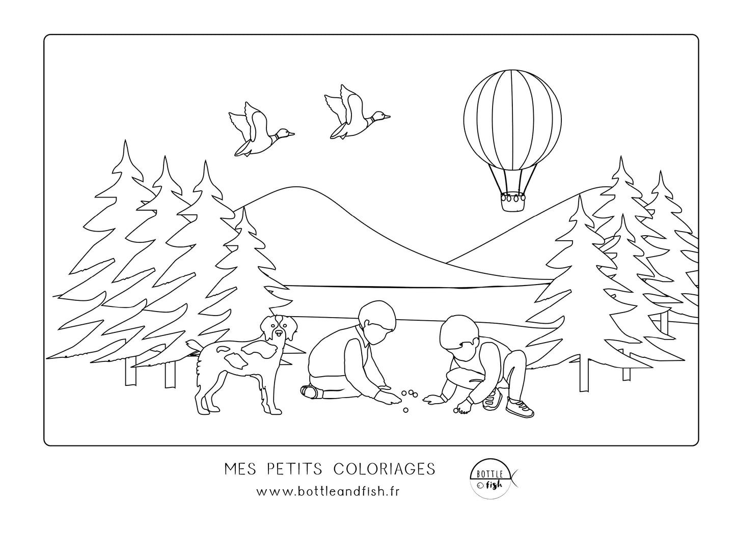 Coloriage L'été au parc