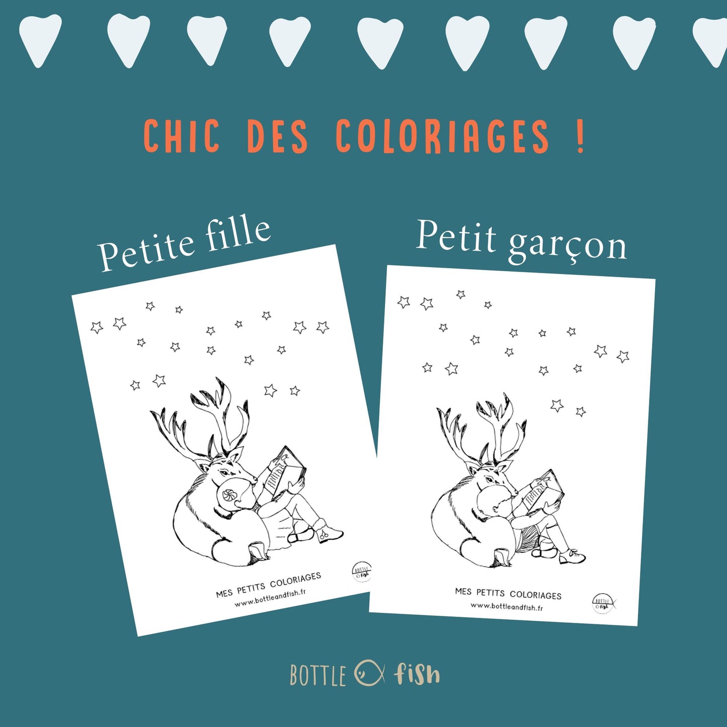 Coloriage Cerf Garçon