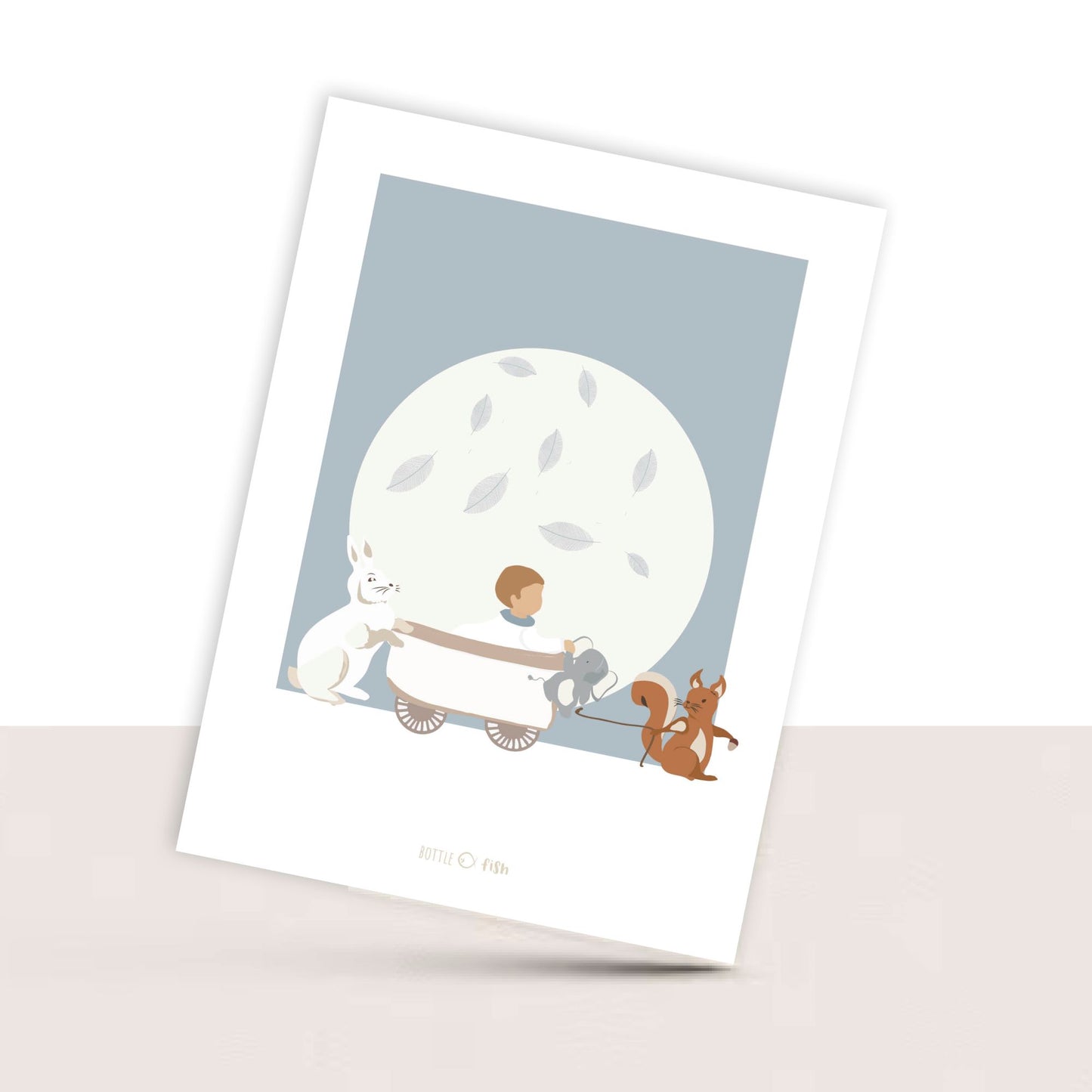 Carte Naissance Lapin & Ecureuil