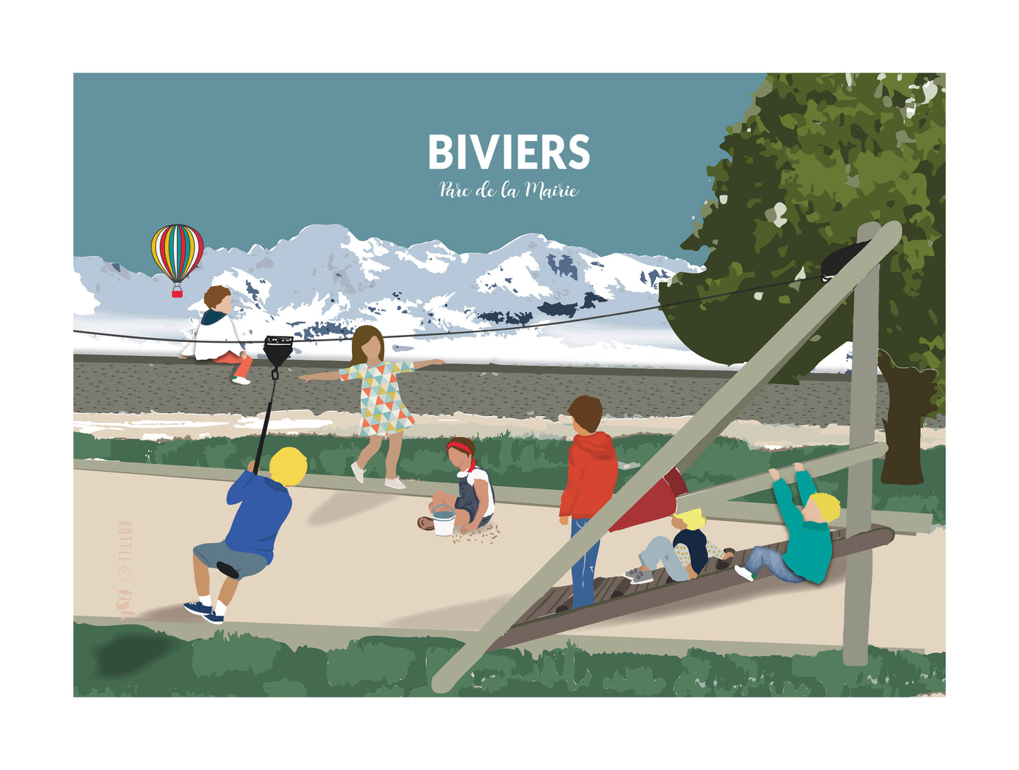 Affiche Biviers, la tyrolienne