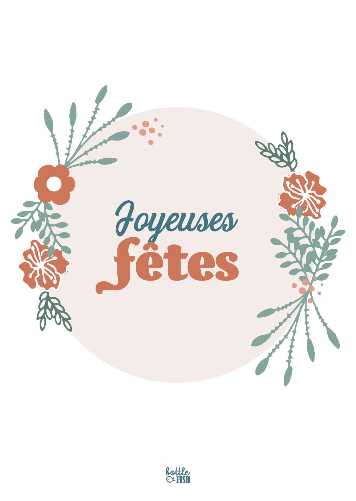 Carte Couronne de Noël