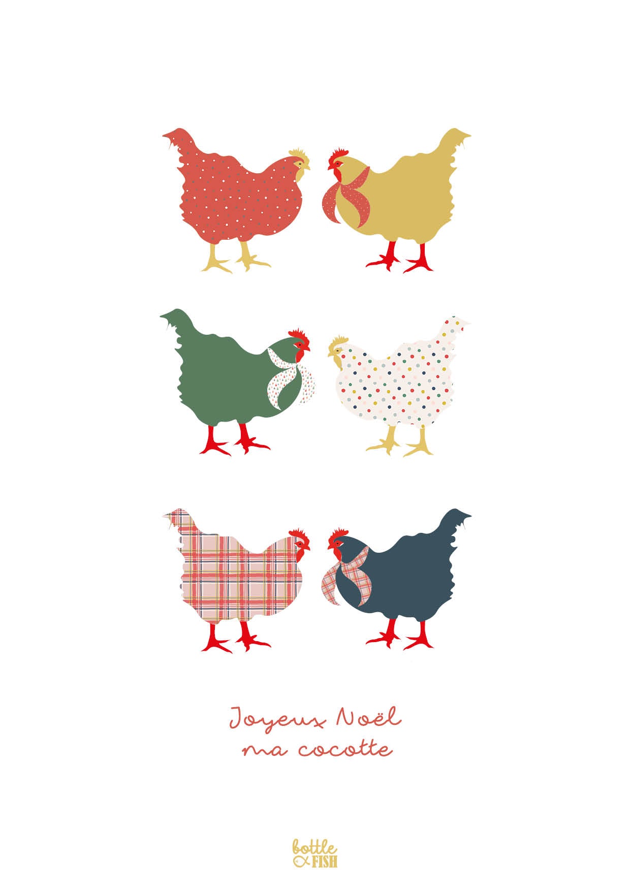 Carte Joyeux Noël Cocotte