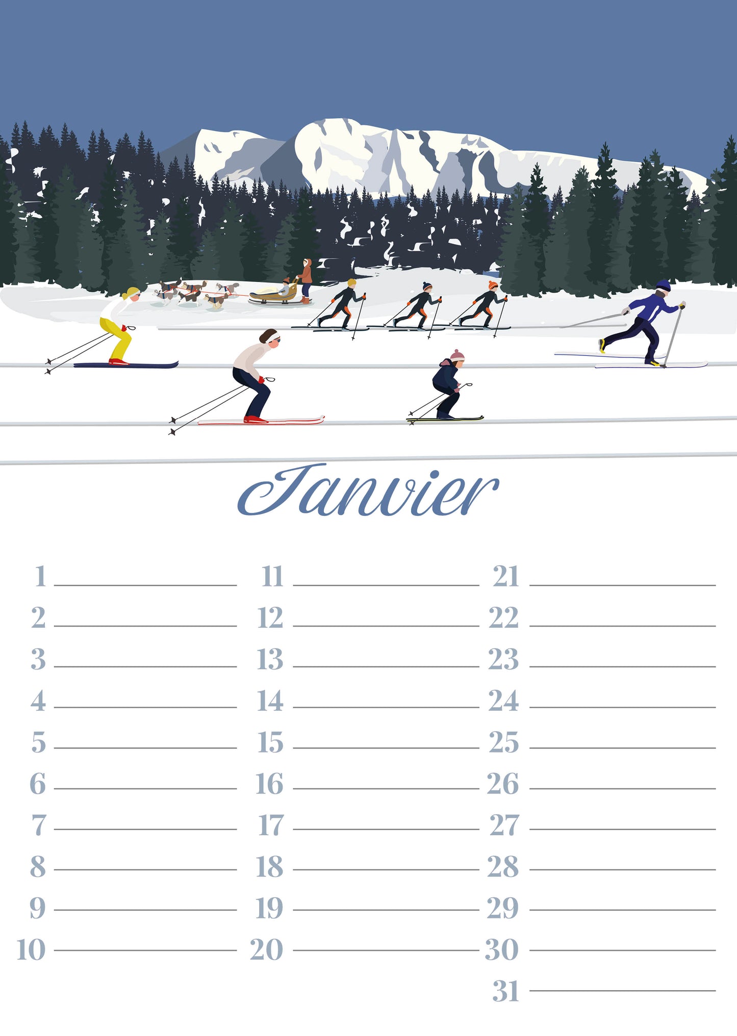 Calendrier perpétuel Montagne
