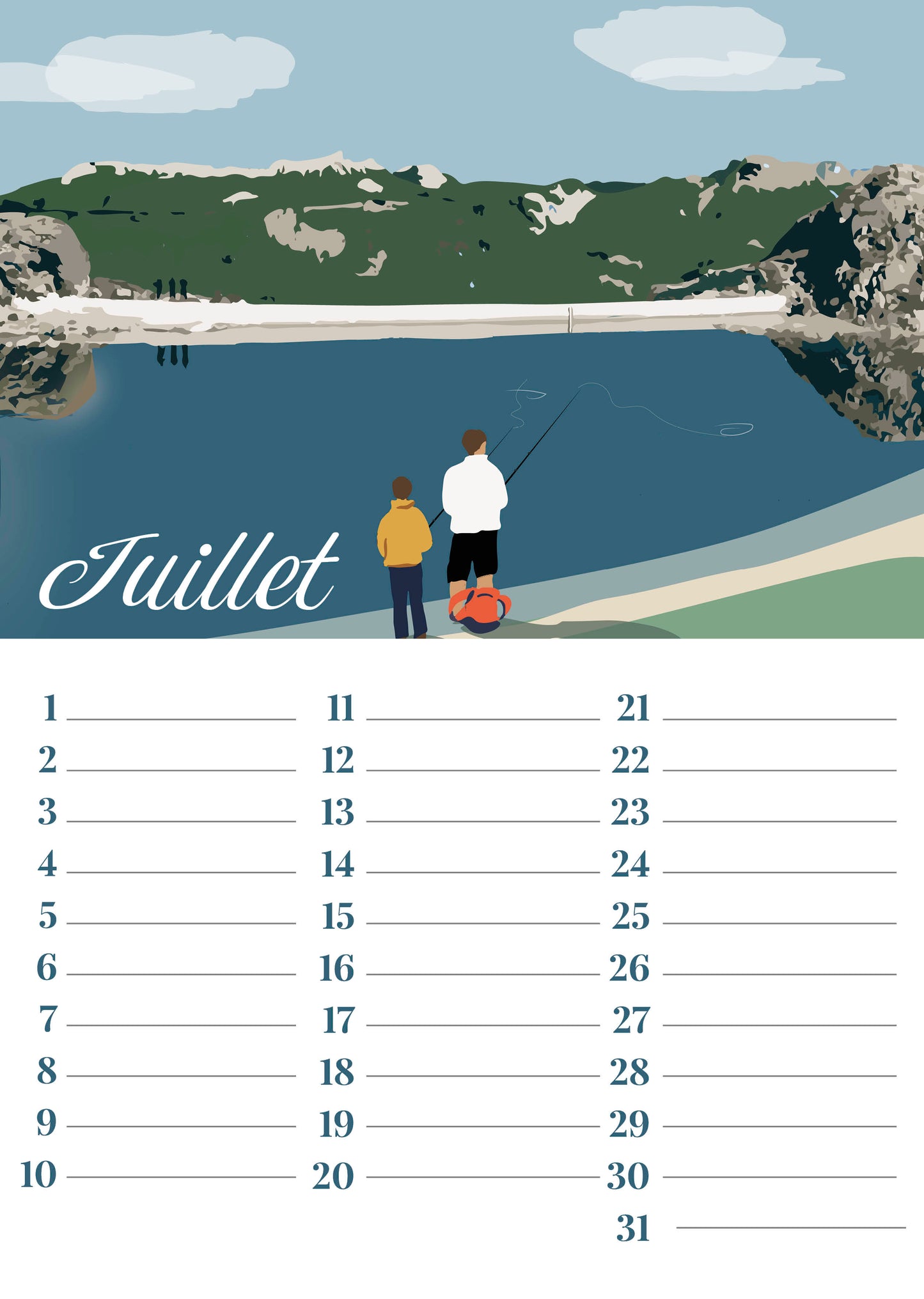 Calendrier perpétuel Montagne