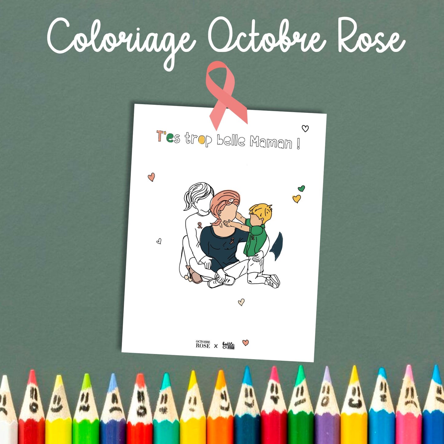 Coloriage Octobre Rose
