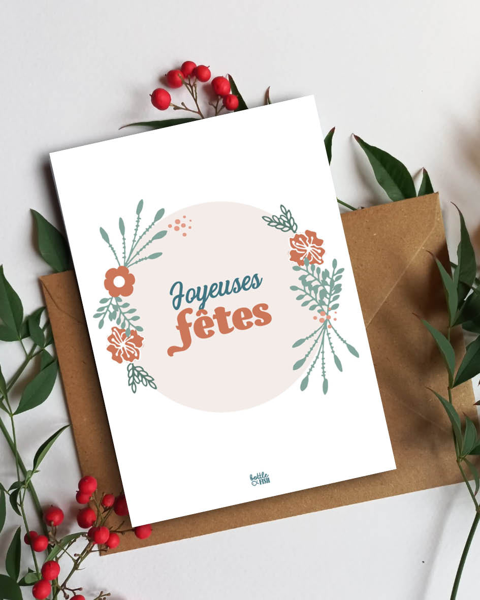Carte Couronne de Noël